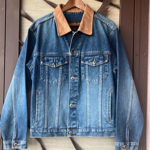 Vintage Timberland 90’s Blue Denim Men’s Jean Jacket - Picture 2 of 12